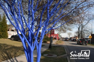 Blue Trees in Norcross Georgia