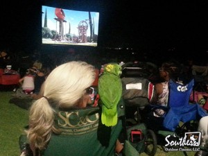 Pets enjoy outdoor movie event