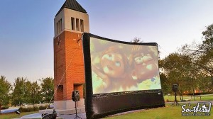 Outdoor Movie Clock Tower