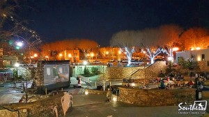 Outdoor Movie event at an ice sakting rink