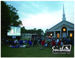 Southern Outdoor Cinema hosts family movie night at church.